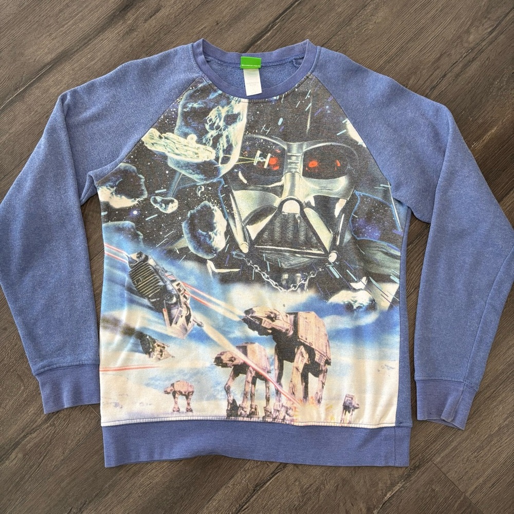 Star Wars Hoth Sublimation Sweater Empire Strikes Back Crewneck Shirt Size S